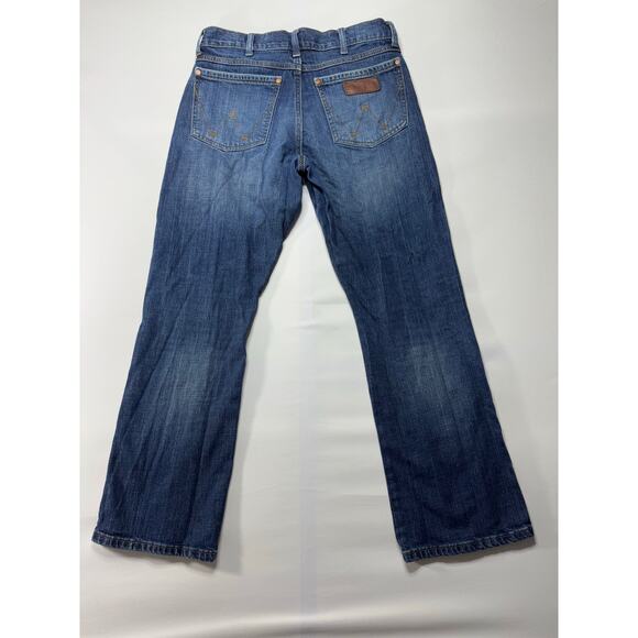 Wrangler Retro Men's Relaxed Bootcut Blue Denim Jeans - Size 30x29 - Picture 2 of 7